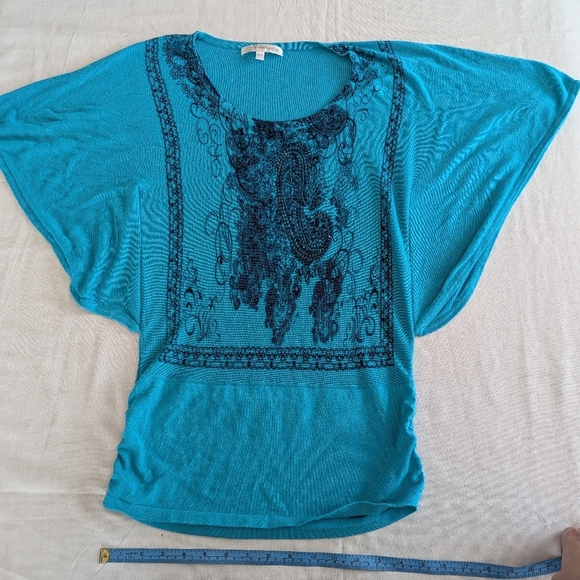 Studio M Blue Dolman Sleeve Boxy Blouse - Picture 5 of 8